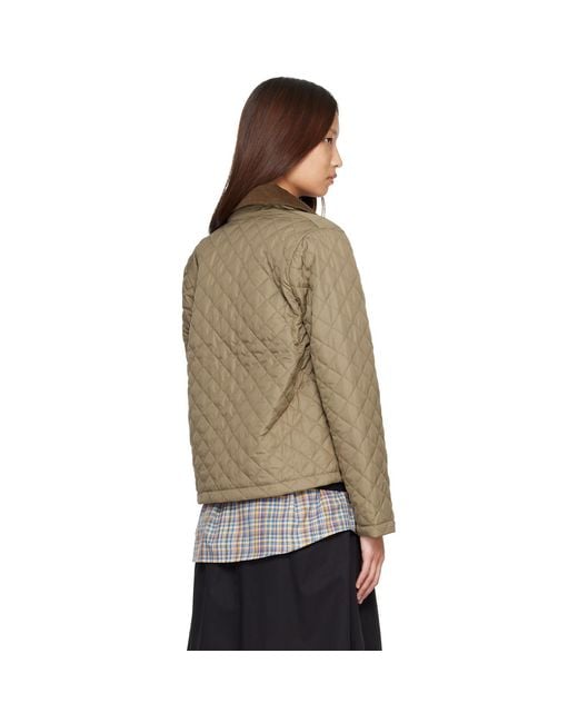 Barbour Brown Khaki Aylesby Quilted Jacket