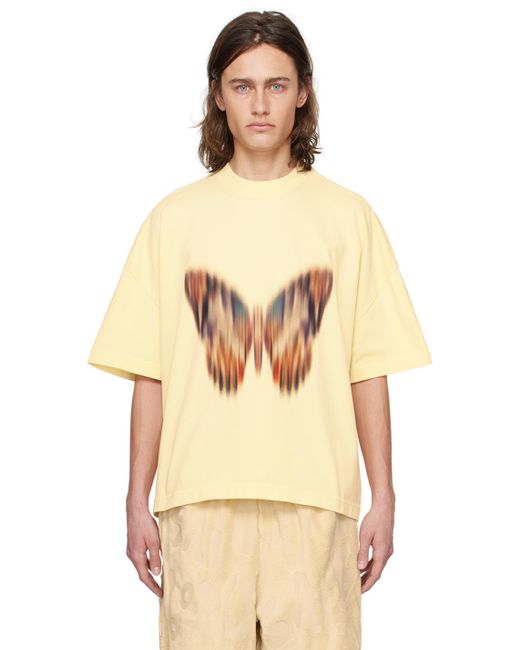 T-shirt jaune à image de papillon Bonsai pour homme en coloris Natural