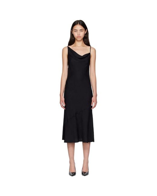 SILK LAUNDRY Black Carrie Midi Dress