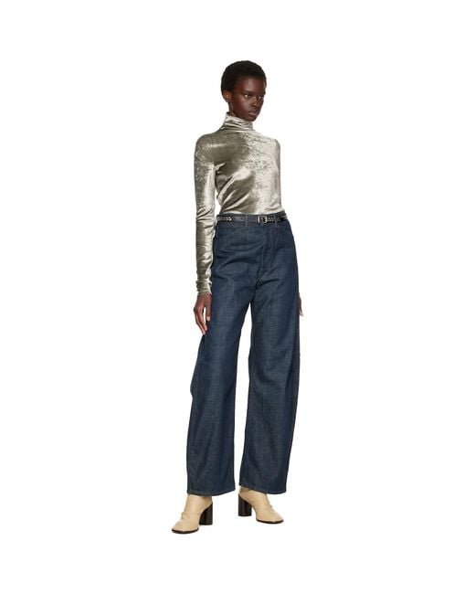 Lemaire Gray Fitted Stand Collar Turtleneck