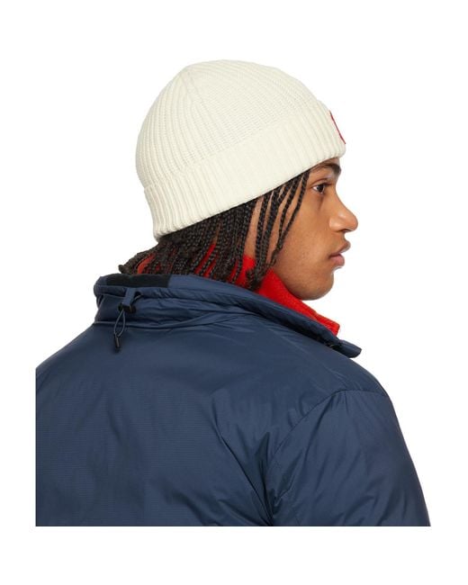Canada Goose Blue Off- Rib Beanie for men