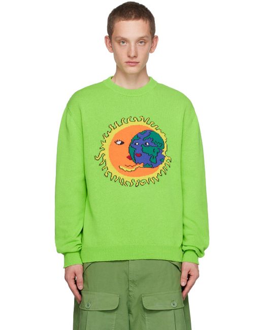 Sky High Farm Green Character Sweater for men