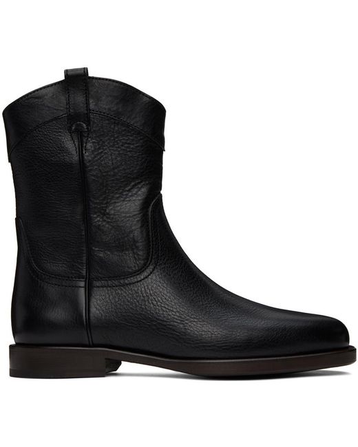 Lemaire Black Western Boots for Men Lyst UK