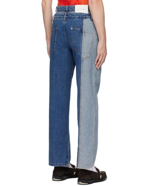 Feng Chen Wang Blue Inside Out Jeans for men