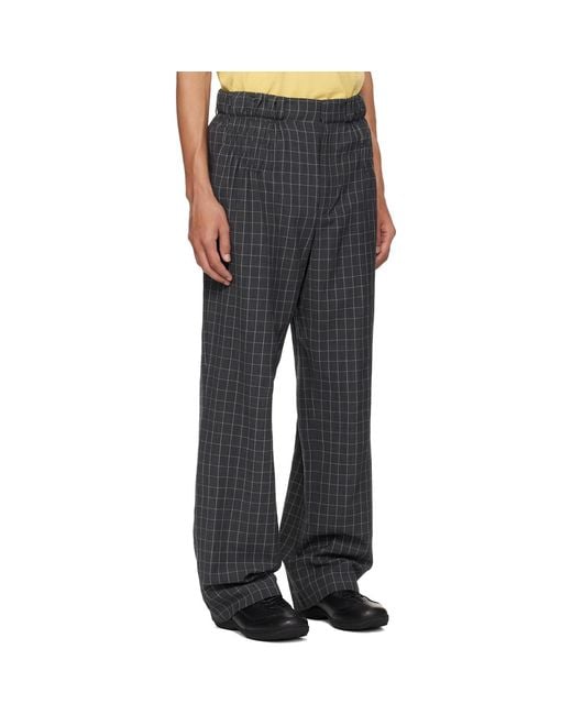Kiko Kostadinov Black Minna Gathered Trousers for men