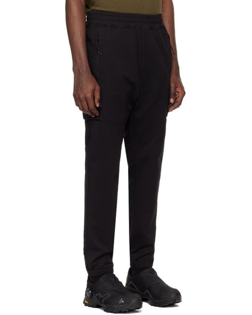 C P Company Black Cargo Pocket Sweatpants for men