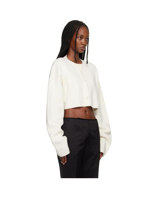 Totême Black Off- Cropped Oversized Cardigan