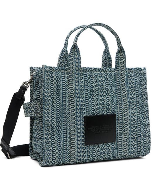 Marc Jacobs Blue 'the Washed Monogram Medium Tote Bag' Tote Lyst Canada