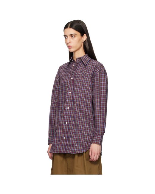 MERYLL ROGGE Purple Burgundy Classic Shirt
