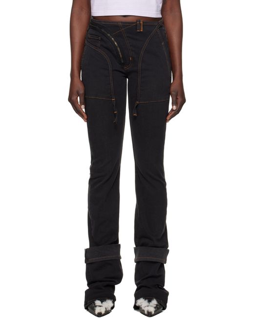 OTTOLINGER Black Open Back Jeans