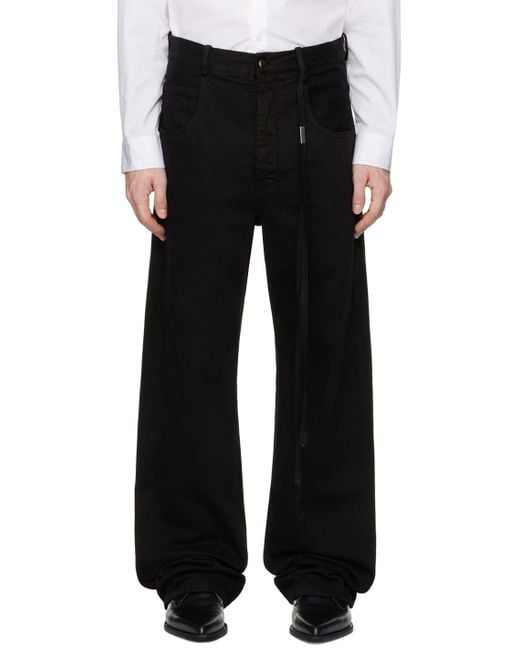 Ann Demeulemeester Black Ronald 5 Pocket Comfort Jeans for men