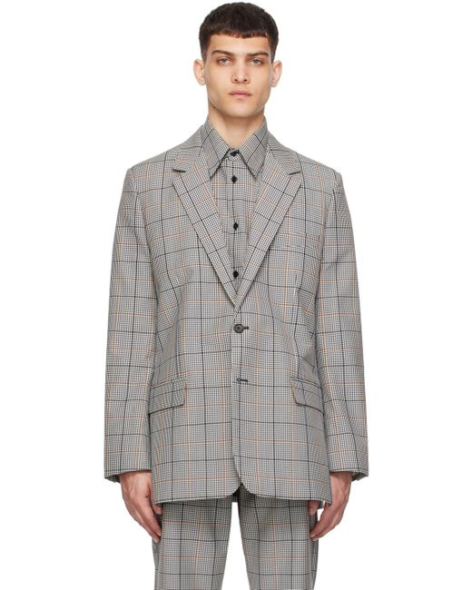 Marni Gray Check Blazer for men