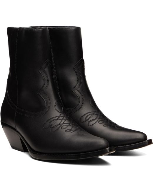 Amiri Black Leather Ryder Boots