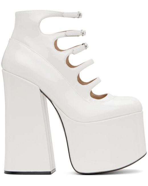 Marc Jacobs ホワイト The Patent Leather Kiki ヒール White
