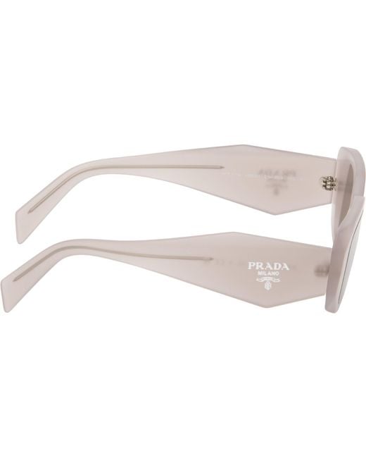 Prada Black Symbole Rectangle Acetate Sunglasses