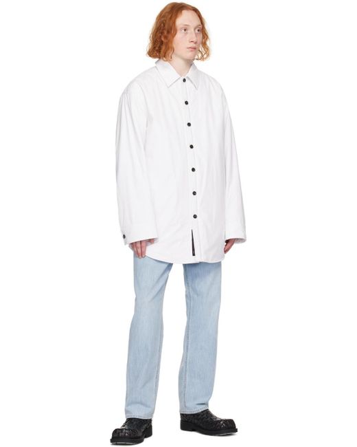 Bottega Veneta White Insulated Jacket for men