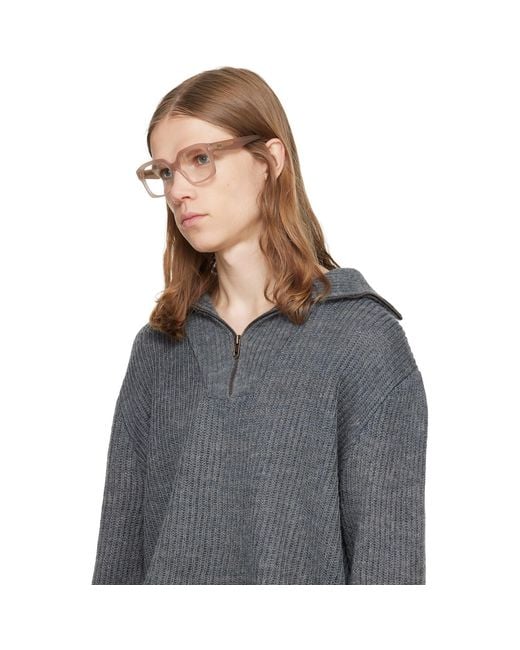 Loewe Brown Taupe Anagram Glasses for men