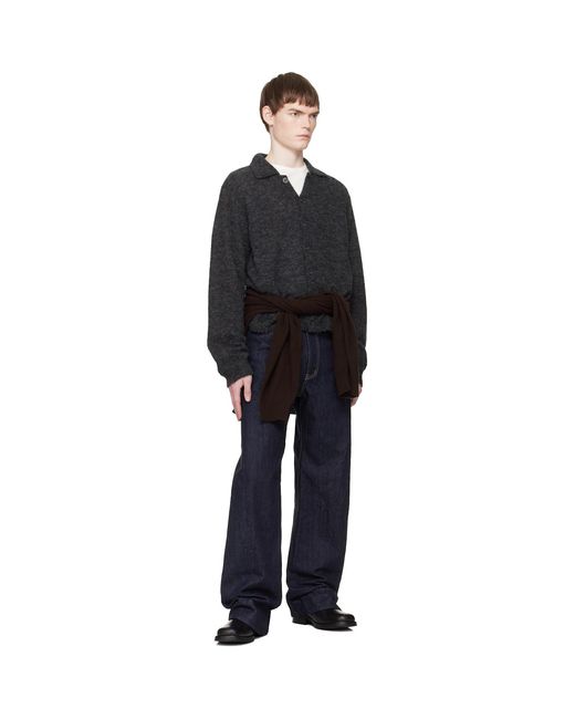 Ssstein Blue Twist Cut Jeans for men
