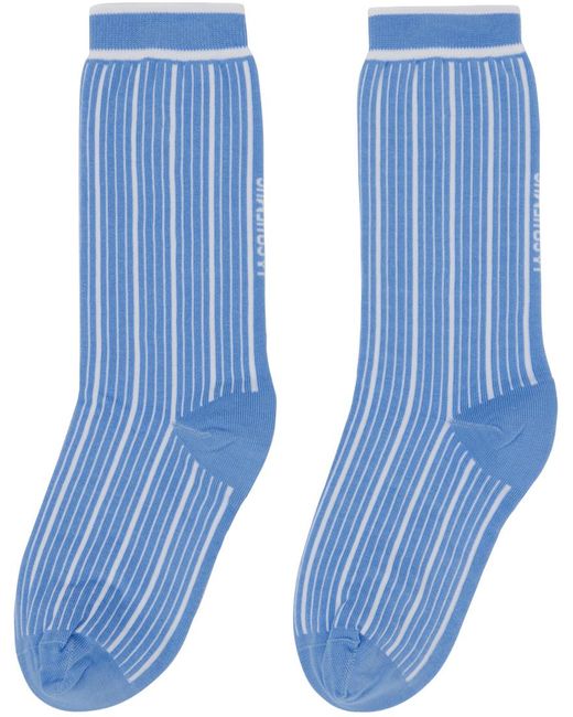 Jacquemus Blue Les Sculptures 'les Chaussettes Pablo' Socks for men