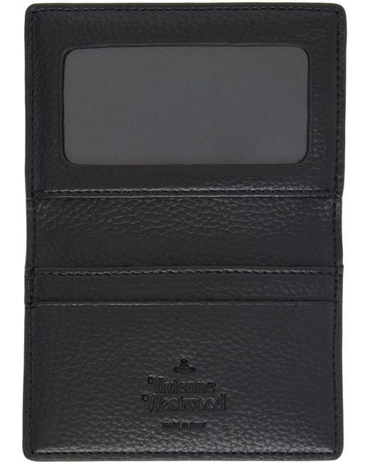 Vivienne Westwood Black Hardware Bifold Card Holder for men