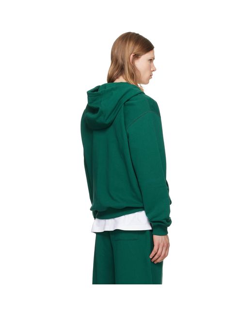 Casablanca Green Sport Type Zip‑Up Hoodie for men