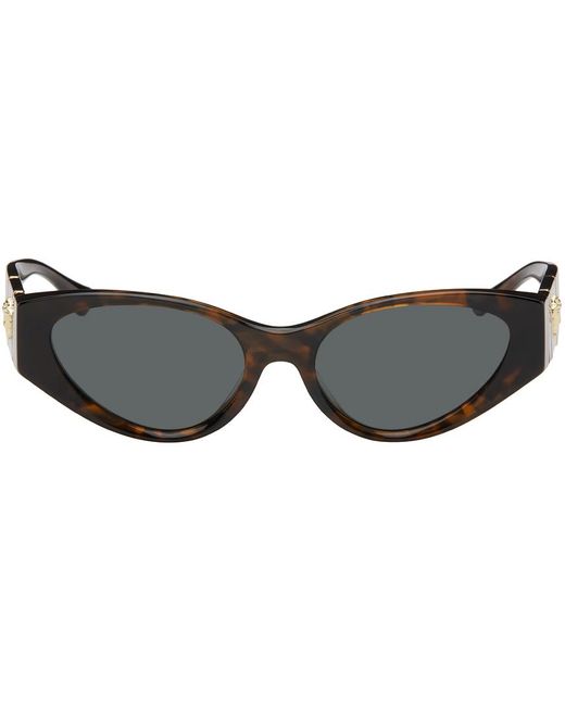 Versace Black Tortoiseshell Medusa Legend Cat-eye Sunglasses