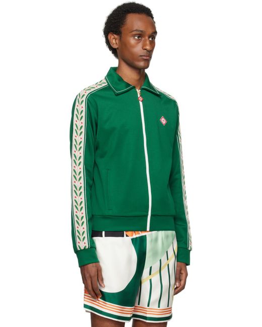 Casablancabrand Green Laurel Track Jacket for men
