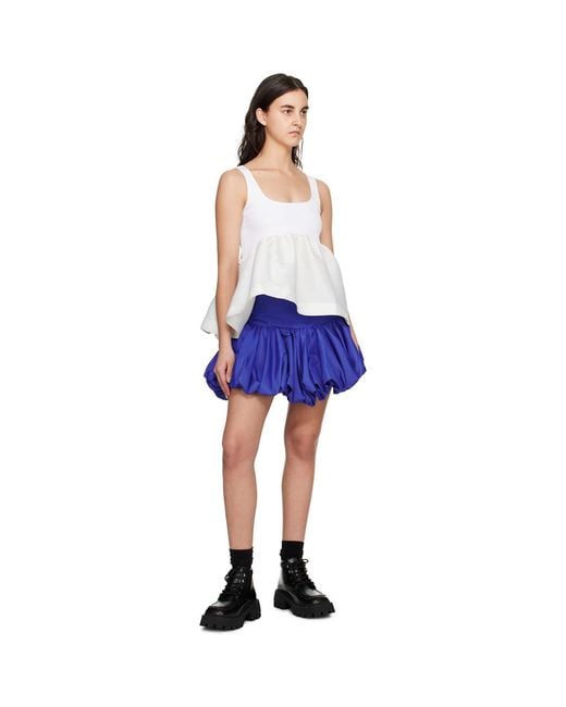 Marques'Almeida Blue Marques Almeida Puff Miniskirt