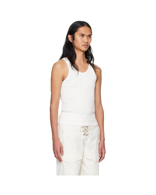 Dion Lee Black White Rivet Tank Top for men