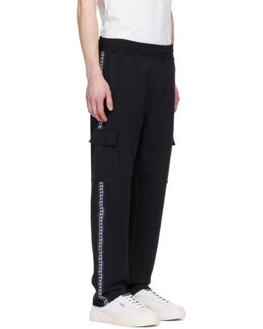 Pantalon de survêtement noir à garnitures graphiques HUGO pour homme en coloris Black