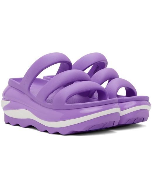 CROCSTM Purple Mega Crush Triple Strap Sandals