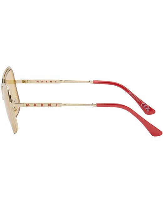 Marni Black Gold Retrosuperfuture Edition Unila Valley Sunglasses
