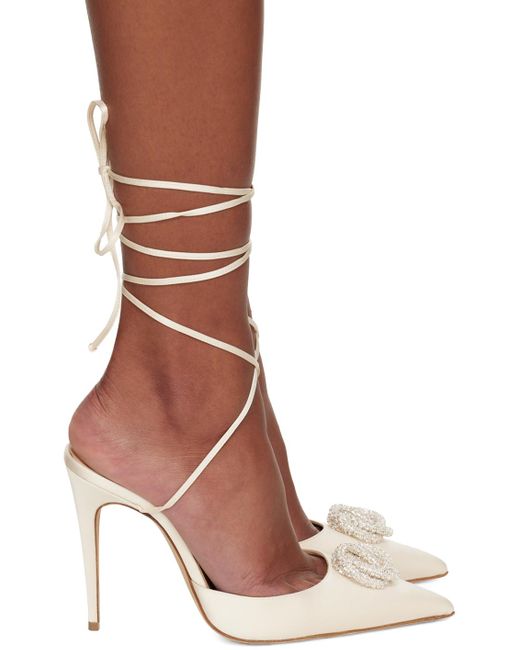 Magda Butrym Brown Off-white Wrap Heels