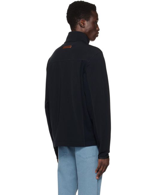 Zegna Black Paneled Sweatshirt for men