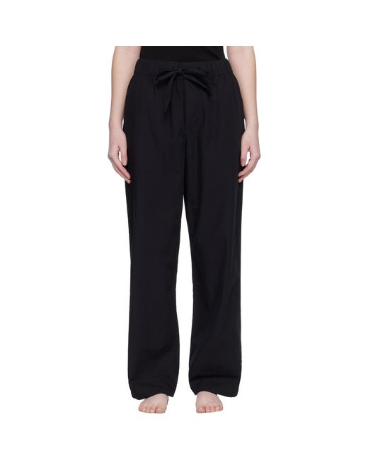 Tekla Black Poplin Pyjama Pants