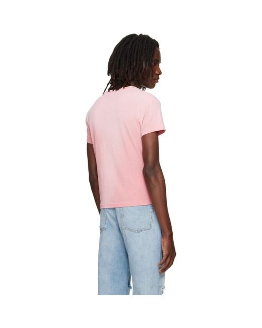 Acne Red Faded T-Shirt for men