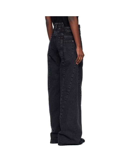 Maison Margiela Black Cut-Out Jeans