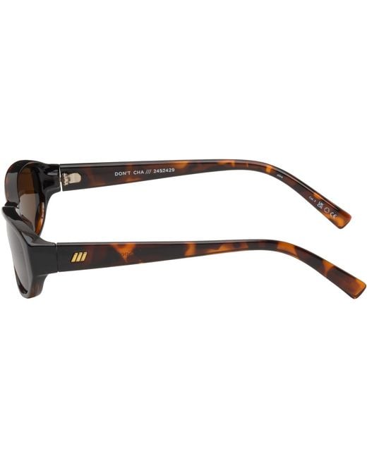 Le Specs Brown 'Dont Cha' Sunglasses