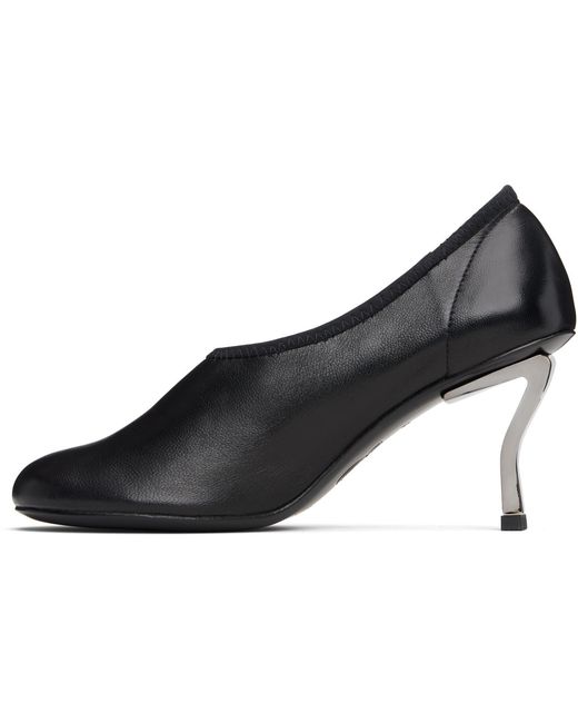 Nicole Saldanã Black Harper Leather Heels