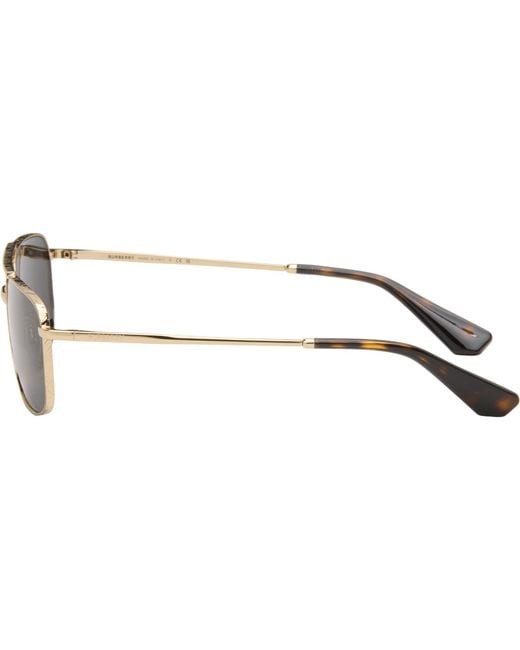 Burberry Gray Rectangular Sunglasses for men