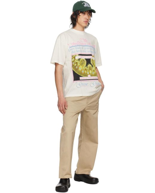 ONLINE CERAMICS Multicolor Off- 'the Smiling Earth' T-shirt for men