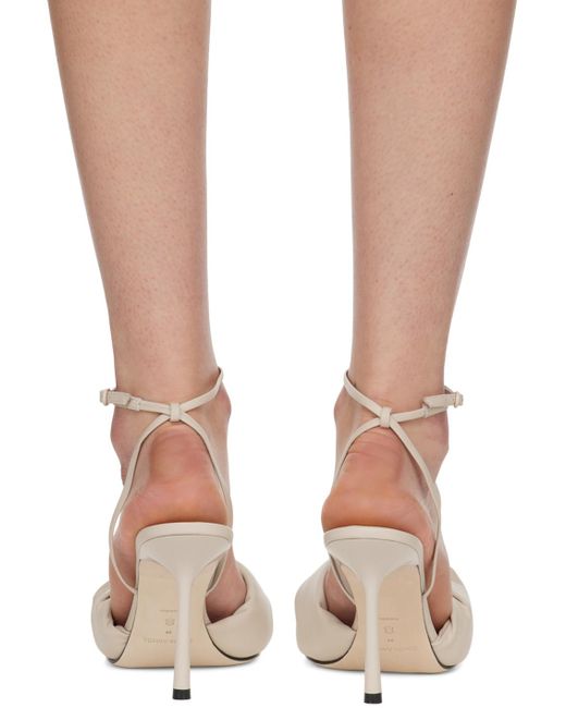 STUDIO AMELIA Brown Off- Twisted 90 Heeled Sandals