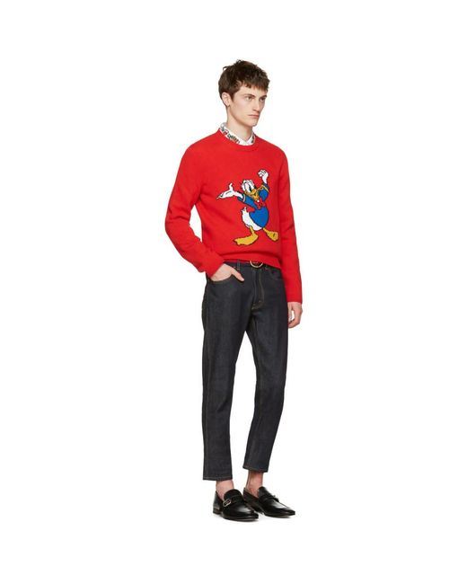 Pull rouge Donald Duck Gucci pour homme en coloris Rouge | Lyst