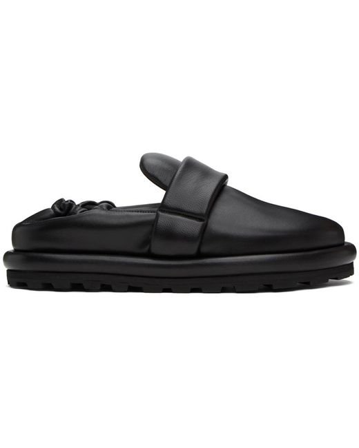 Jil Sander Black Strap Sabot Loafers for men