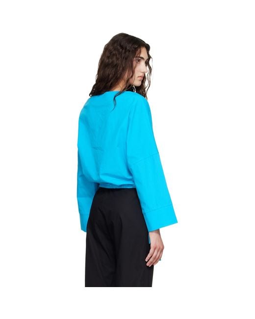 Brooke Callahan Blue Cuff Top
