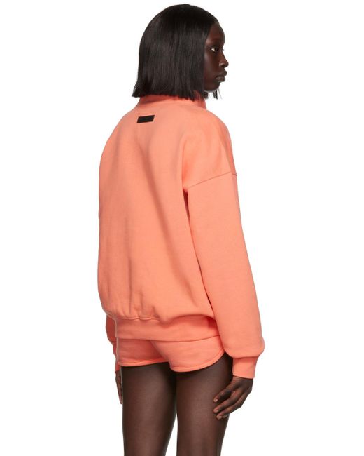 Fear Of God Orange Mock Neck Sweatshirt