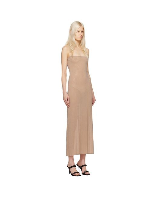 Alexander Wang Black Beige Bead Midi Dress