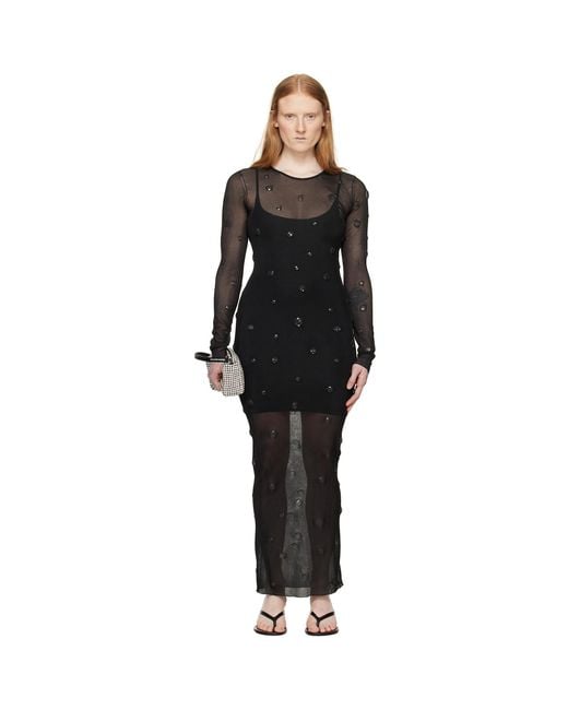 Alexander Wang Black Gem Maxi Dress