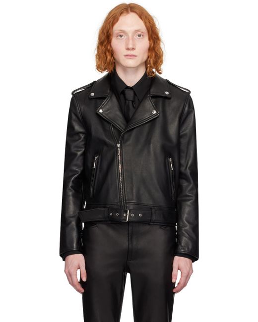 Ernest W. Baker Black Ssense Exclusive Leather Jacket for men