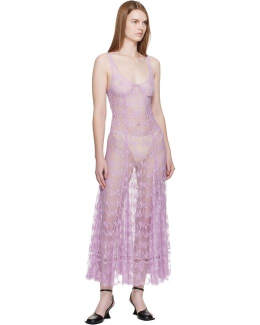 Collina Strada Purple Pamela Midi Dress